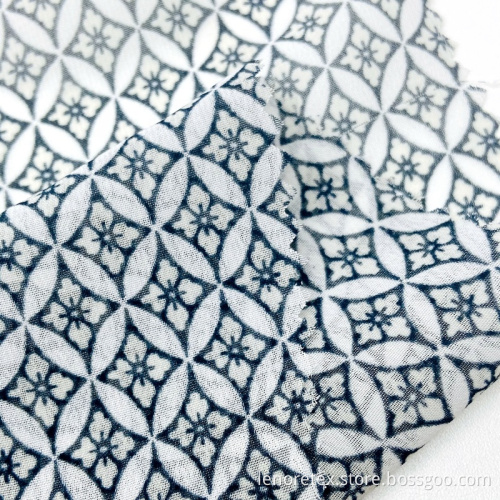 Polyester Rose Flower Woven 75D Chiffon Print Fabric